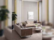 Harmony Stationary Four Seater Chester Sofa in Cream - 200-GAB-HAR-4C