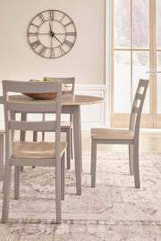 Harperfeld Dining Table and 4 Chairs in Natural/Gray - PKG026547