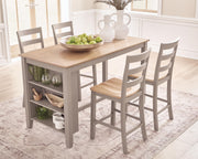 Harperfeld Natural/Gray Counter Height Dining Table - PCD403-13