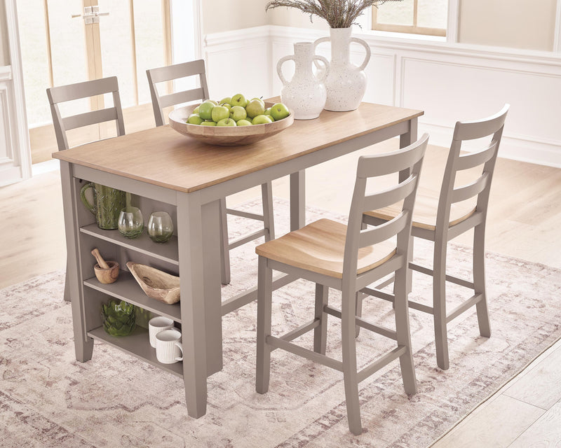 Harperfeld Natural/Gray Counter Height Dining Table - PCD403-13