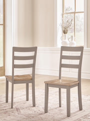 Harperfeld Natural/Gray Dining Chair, Set of 2 - PCD403-01