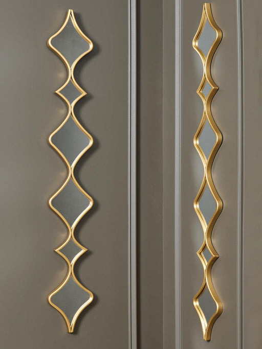 Harriswood Gold Finish Accent Mirror Set (Set of 2) - A8010354