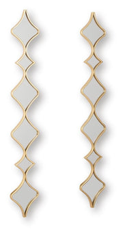 Harriswood Gold Finish Accent Mirror Set (Set of 2) - A8010354