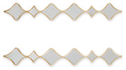 Harriswood Gold Finish Accent Mirror Set (Set of 2) - A8010354