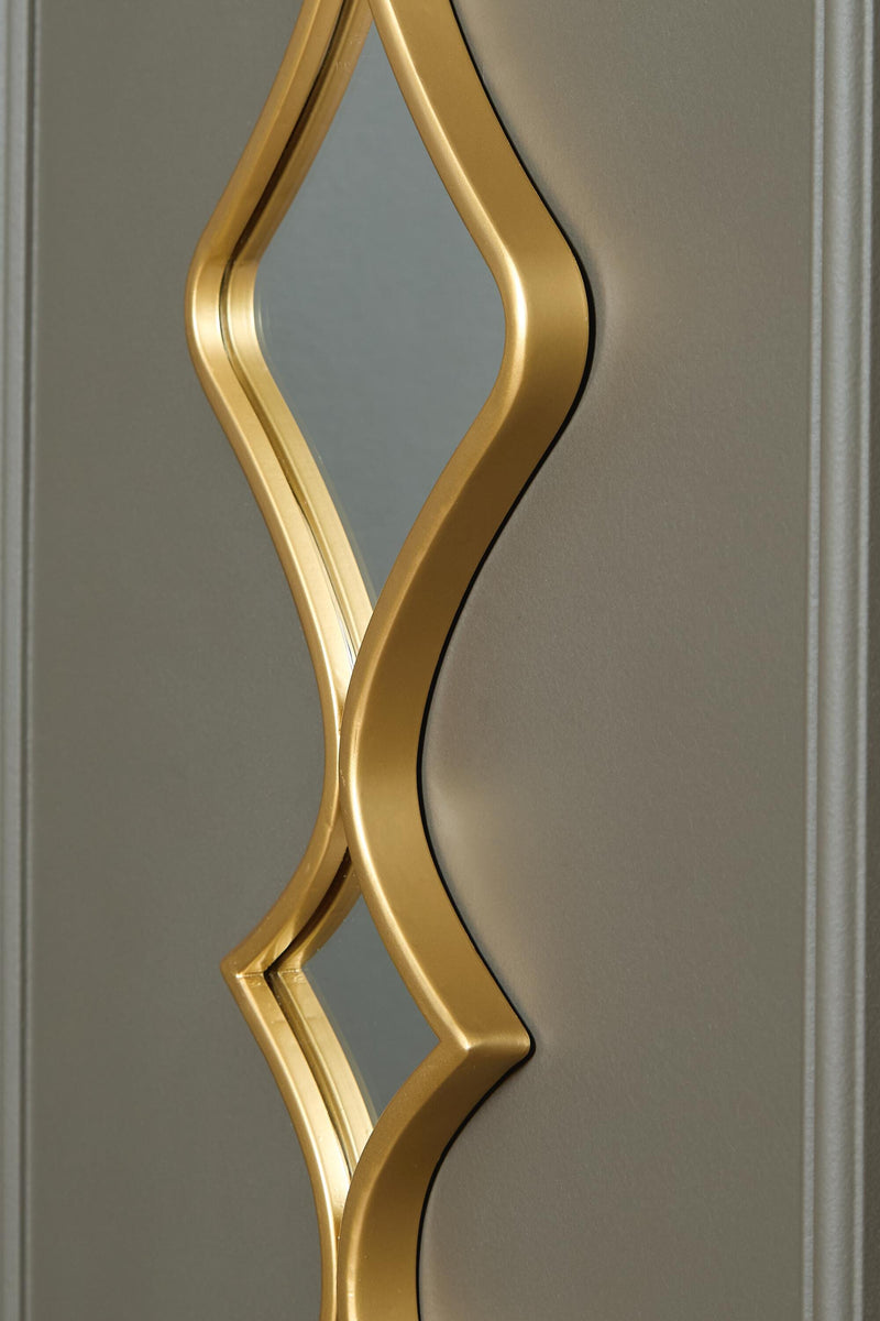 Harriswood Gold Finish Accent Mirror Set (Set of 2) - A8010354