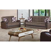 Hartford 63 in. Convertible Sleeper Loveseat in Brown with Storage - Gate FurnitureLoveseat