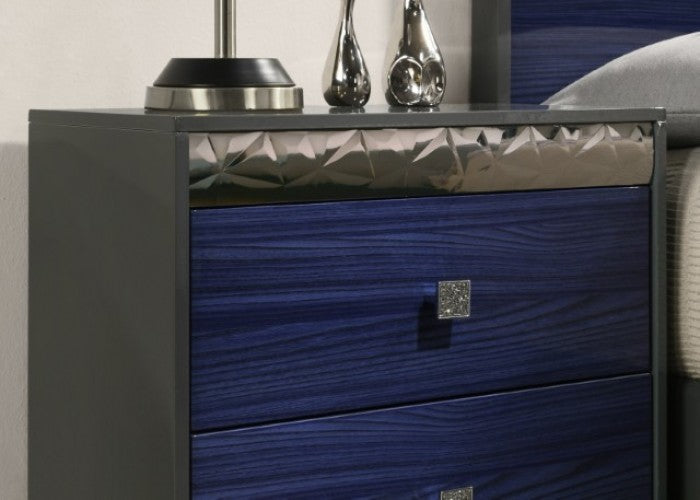 Hartlepool Ash Gray/Indigo Blue Nightstand - FM7250BL-N