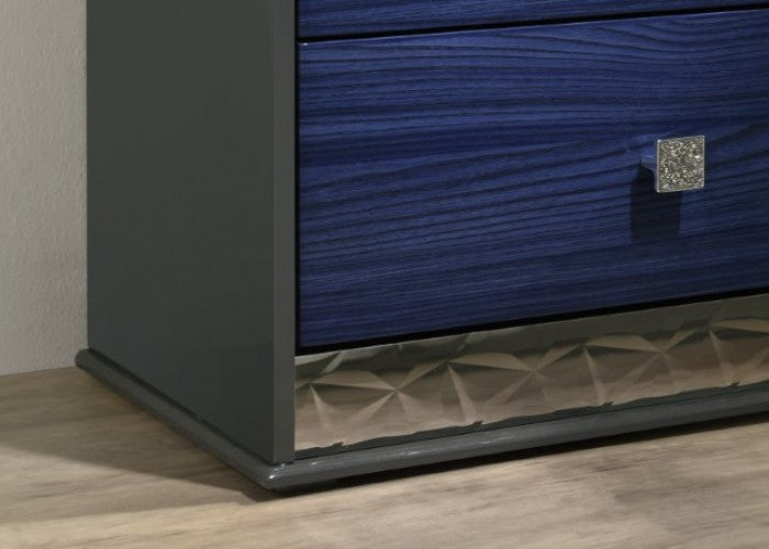 Hartlepool Ash Gray/Indigo Blue Nightstand - FM7250BL-N