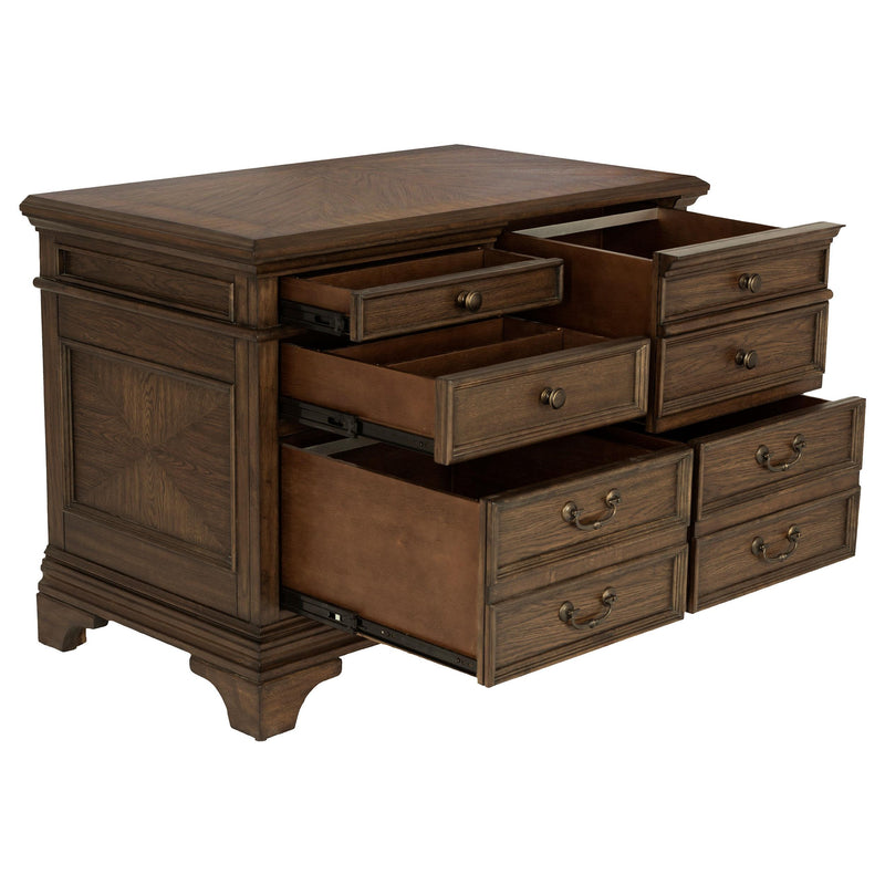 Hartshill 5-drawer Home Office File Cabinet Burnished Oak - 881284