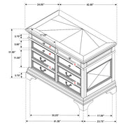 Hartshill 5-drawer Home Office File Cabinet Burnished Oak - 881284