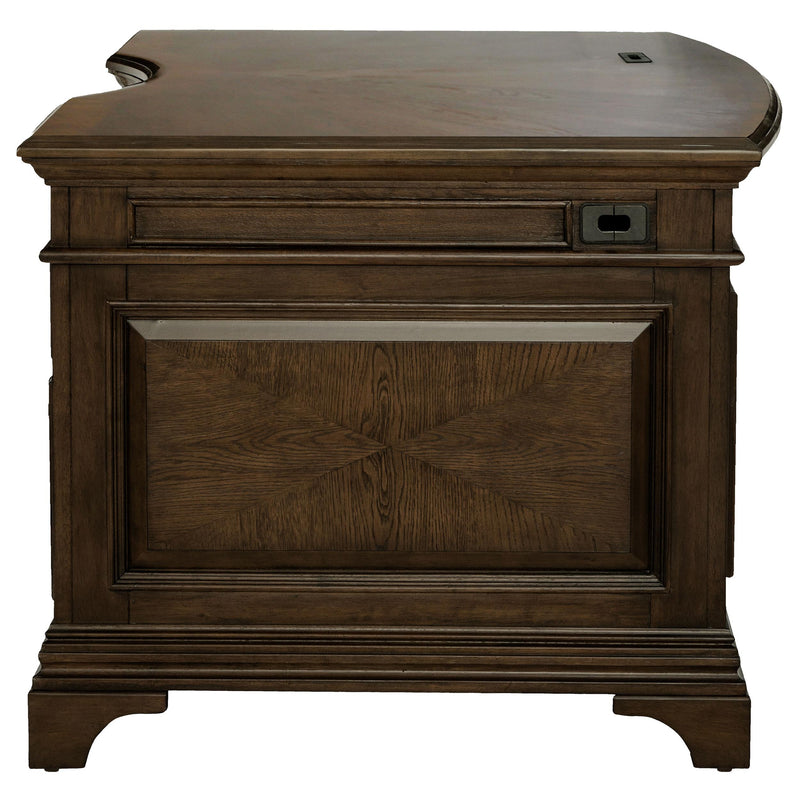 Hartshill 72-inch 7-drawer Executive Desk Burnished Oak - 881281