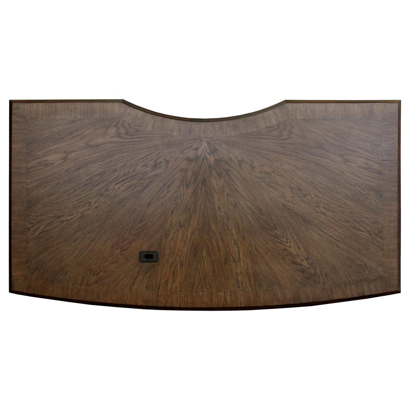 Hartshill 72-inch 7-drawer Executive Desk Burnished Oak - 881281