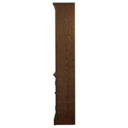 Hartshill 78-inch 3-shelf Cabinet Bookcase Burnished Oak - 881286