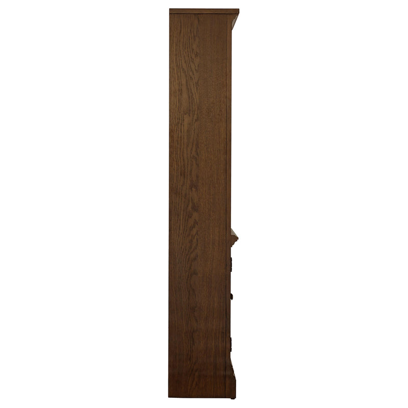 Hartshill 78-inch 3-shelf Cabinet Bookcase Burnished Oak - 881286