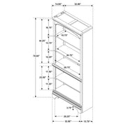 Hartshill 78-inch 5-shelf Bookcase Burnished Oak - 881285
