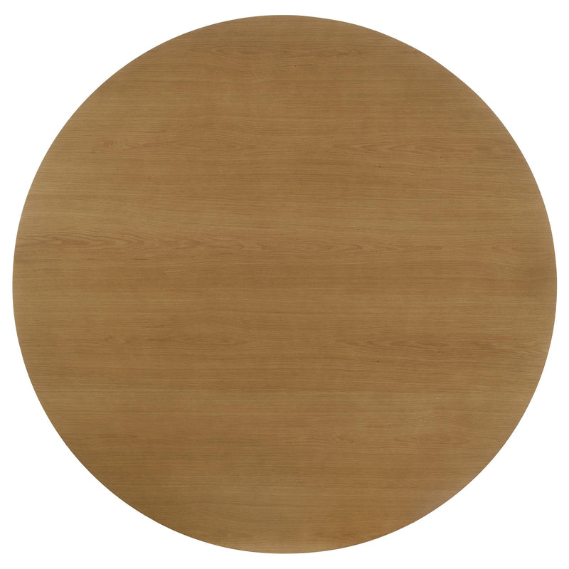 Hartville 5-piece Round Dining Table Set Natural Light Brown - 109460-S5