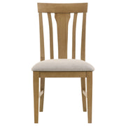 Hartville 5-piece Round Dining Table Set Natural Light Brown - 109460-S5