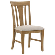 Hartville 7-piece Round Dining Table Set Natural Light Brown - 109460-S7