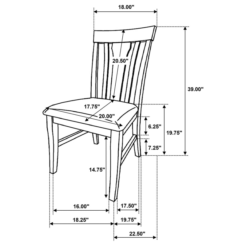 Hartville Dining Side Chair Natural Light Brown (Set of 2) - 109462