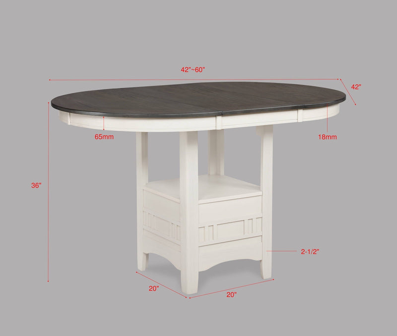 Hartwell Chalk Gray Counter Height Dining Set - Gate FurnitureCounter Height Set