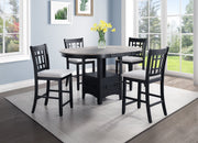 Hartwell Light Gray Counter Height Dining Set - Gate FurnitureCounter Height Set