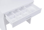 Harvey Vanity Set with Lift-Top Stool White - 300290