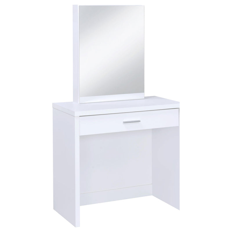 Harvey Vanity Set with Lift-Top Stool White - 300290
