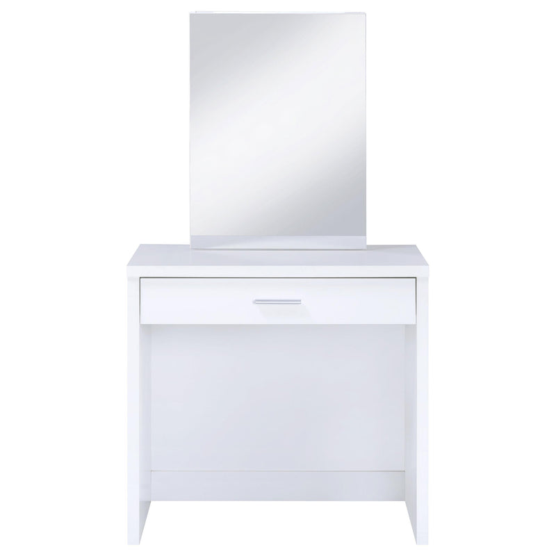 Harvey Vanity Set with Lift-Top Stool White - 300290