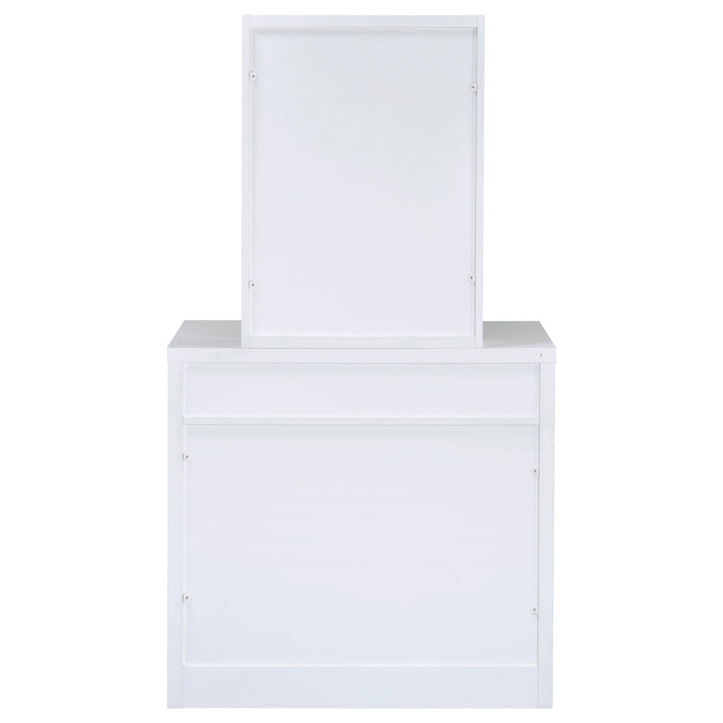 Harvey Vanity Set with Lift-Top Stool White - 300290