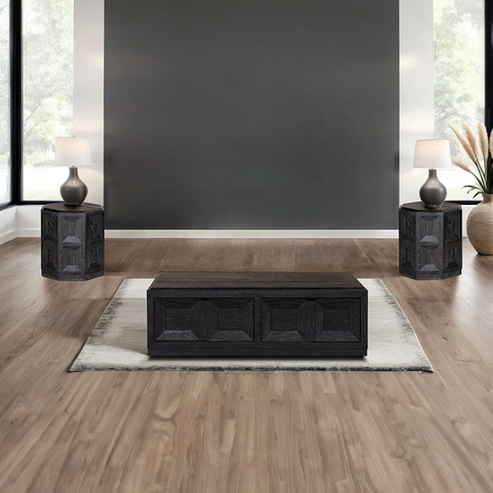 Hatton Cross Black End Table - FM49011BK-E