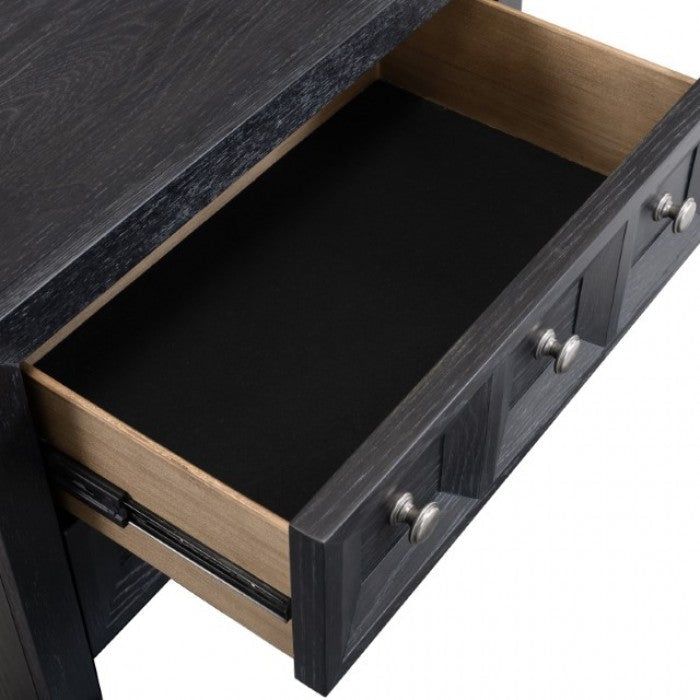 Hatton Cross Weathered Black Nightstand - FM79011BK-N