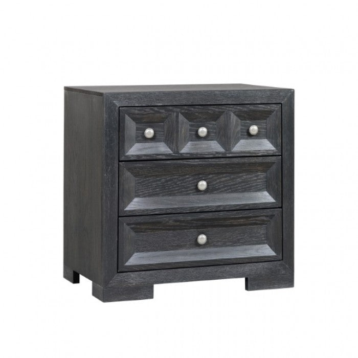 Hatton Cross Weathered Black Nightstand - FM79011BK-N