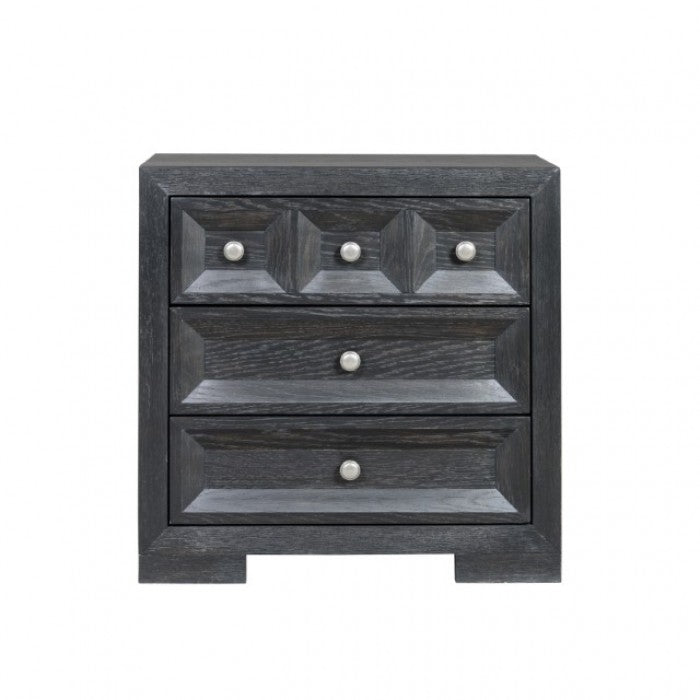 Hatton Cross Weathered Black Nightstand - FM79011BK-N