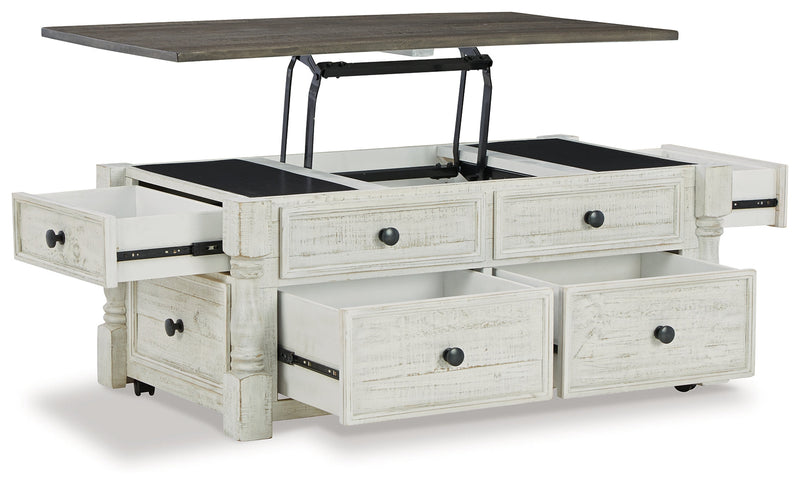Havalance Coffee Table with 2 End Tables in White/Gray - PKG013789