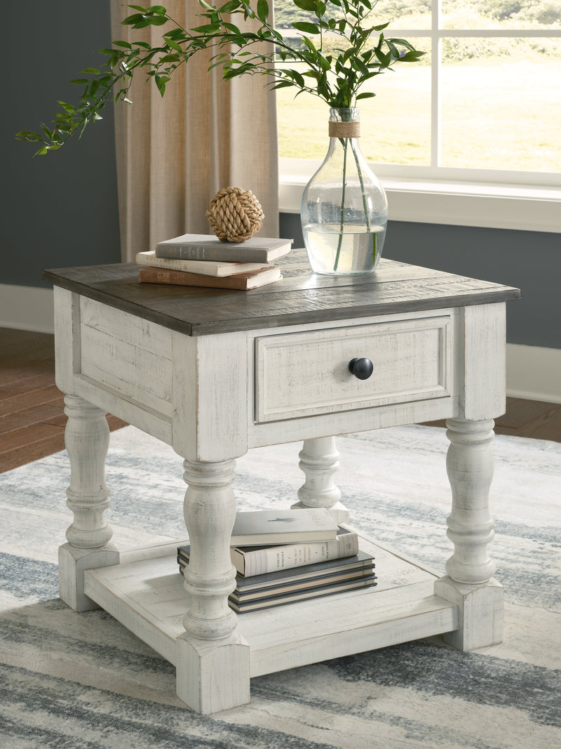 Havalance Coffee Table with 2 End Tables in White/Gray - PKG013789