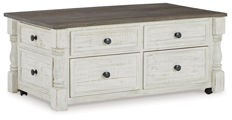 Havalance Coffee Table with 2 End Tables in White/Gray - PKG013789