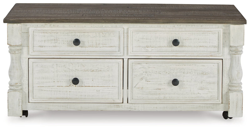 Havalance Coffee Table with 2 End Tables in White/Gray - PKG013789