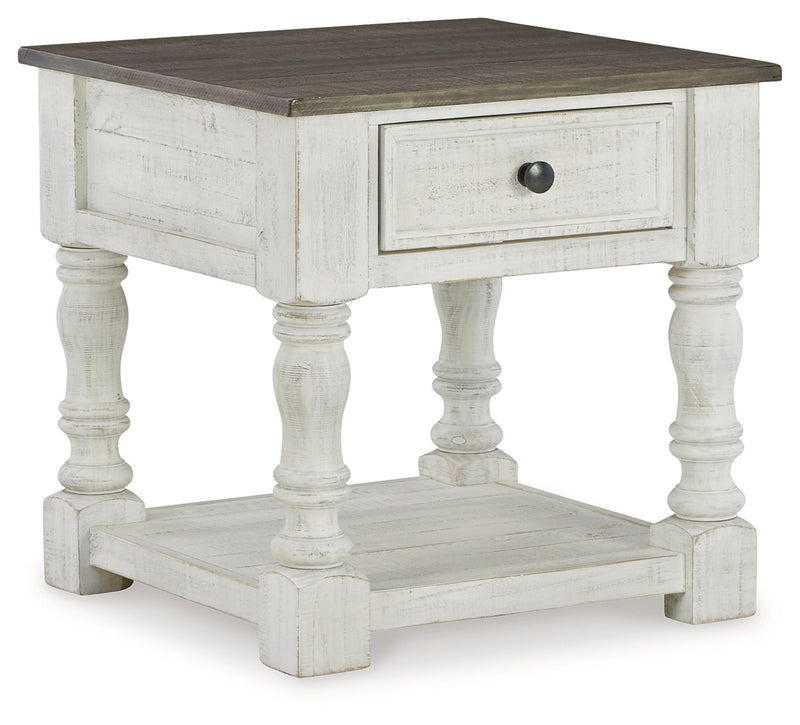 Havalance Coffee Table with 2 End Tables in White/Gray - PKG013789
