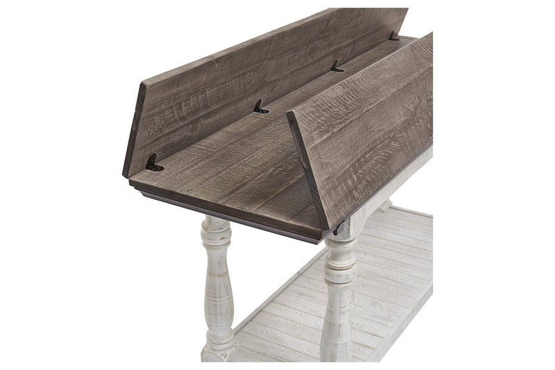 Havalance Gray/White Sofa/Console Table - Gate FurnitureSofa Table