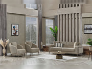 Havana 3-pieces (Sofa & Loveseat & Chair) Livingroom in Light Grey - 200-SER-HAV-PINAR21-321