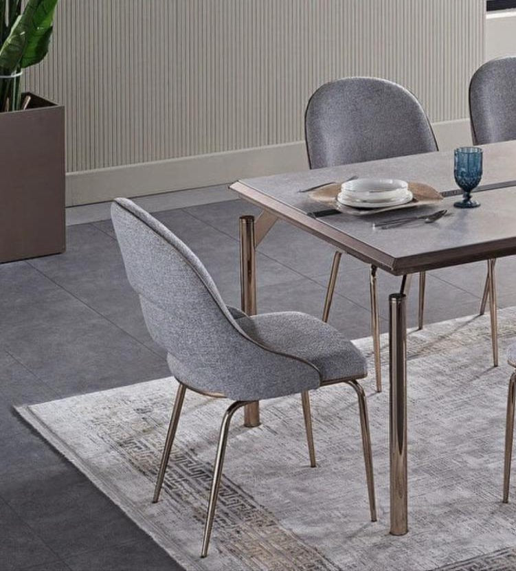 Havana 6343 Dining Chair 2Pcs (Gray) - Gate FurnitureDining Chair