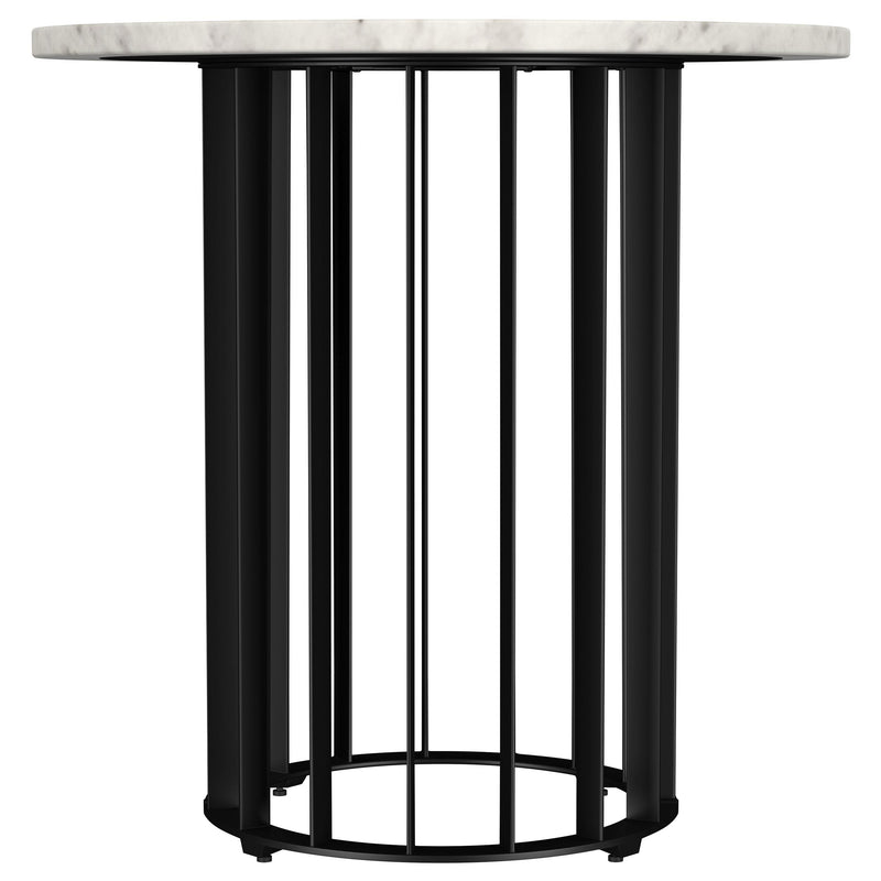 Haven 3-piece Round Marble Coffee and End Table Set Black - 706208-S3