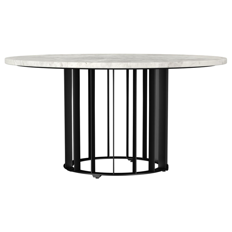 Haven 3-piece Round Marble Coffee and End Table Set Black - 706208-S3