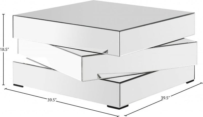 Haven Mirrored Coffee Table in Mirrored - 228-C