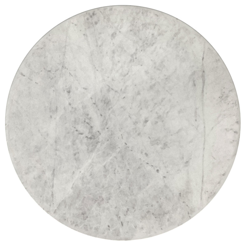 Haven Round Genuine White Marble Top Coffee Table Black - 706208