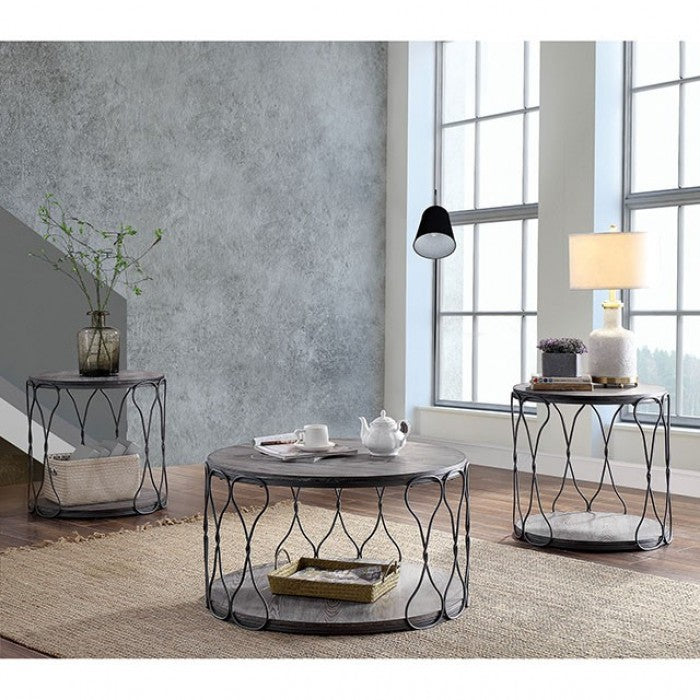 Hawdon Gray End Table - CM4171E