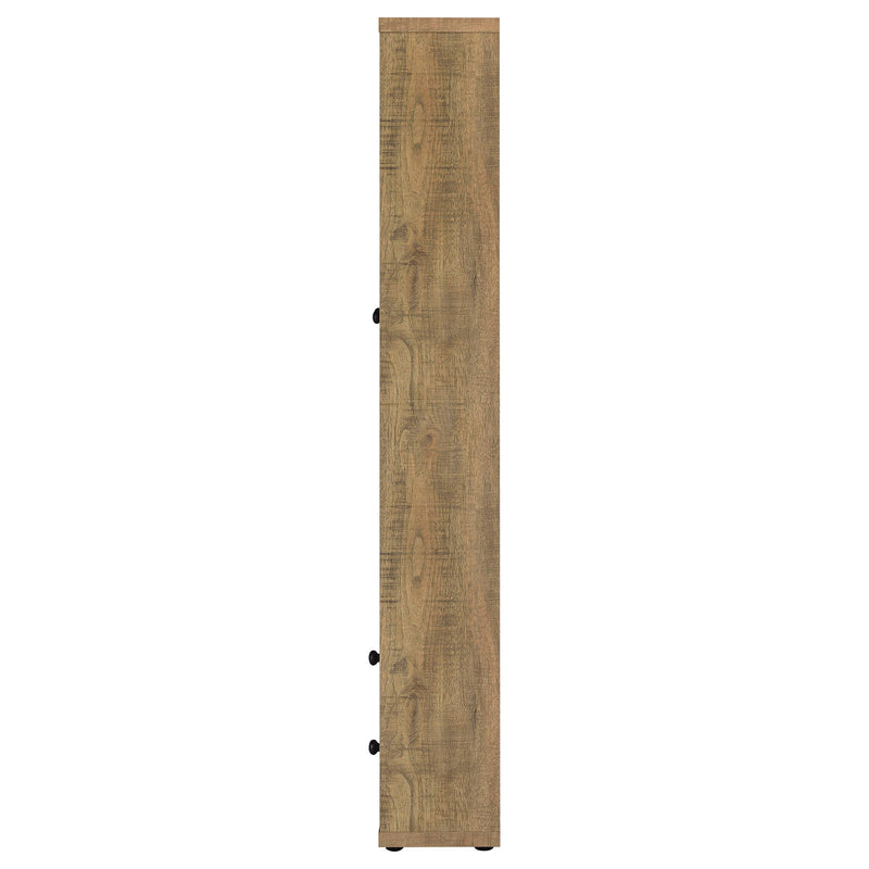 Hawthorne 4-shelf Glass Door Tall Cabinet with Drawers Mango - 953479