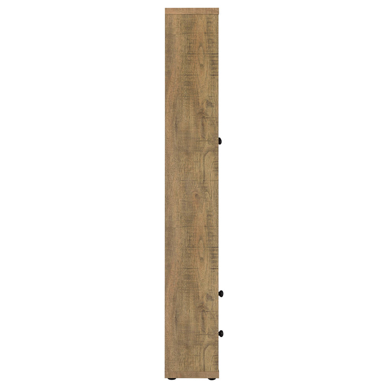 Hawthorne 4-shelf Glass Door Tall Cabinet with Drawers Mango - 953479