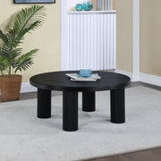Hayden Solid Wood And Oak Veneer Coffee Table in Black - 99059Black-CT