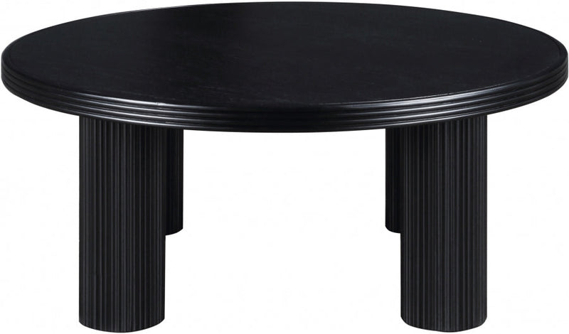 Hayden Solid Wood And Oak Veneer Coffee Table in Black - 99059Black-CT